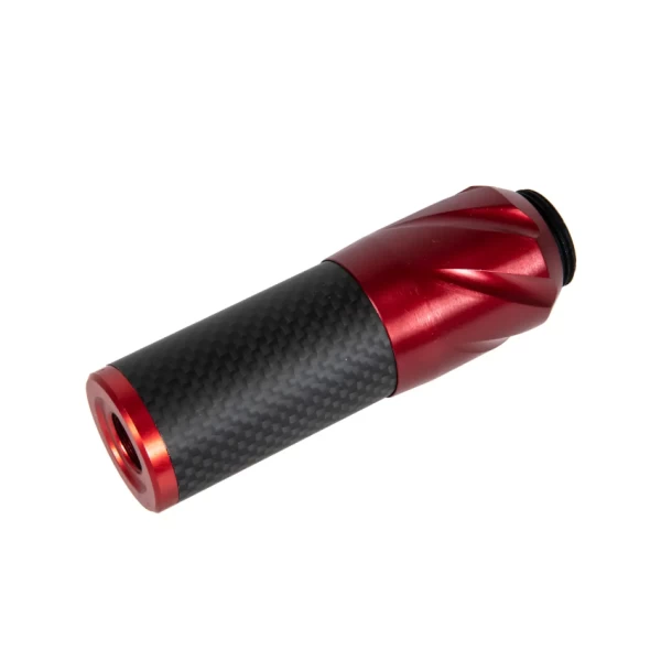 SILENZIATORE DSL2 IN FIBRA DI CARBONIO 100MM - ROSSO - CORE AIRSOFT ITALY