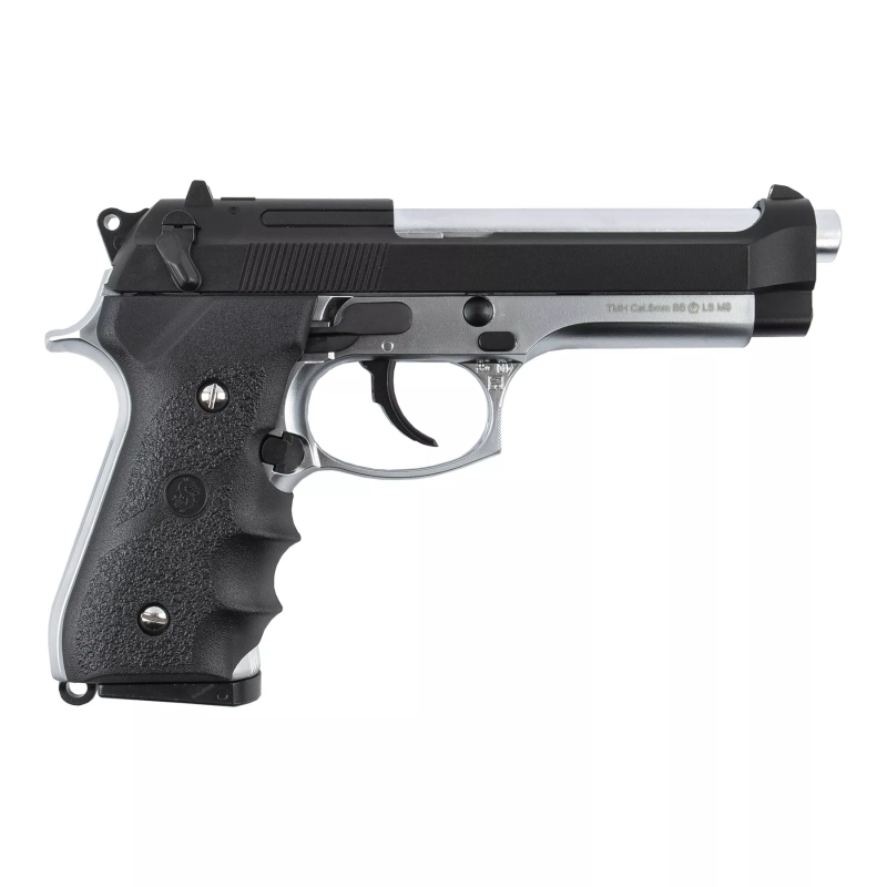 BERETTA M9 GBB - BLACK /SILVER - SLONG - immagine 3
