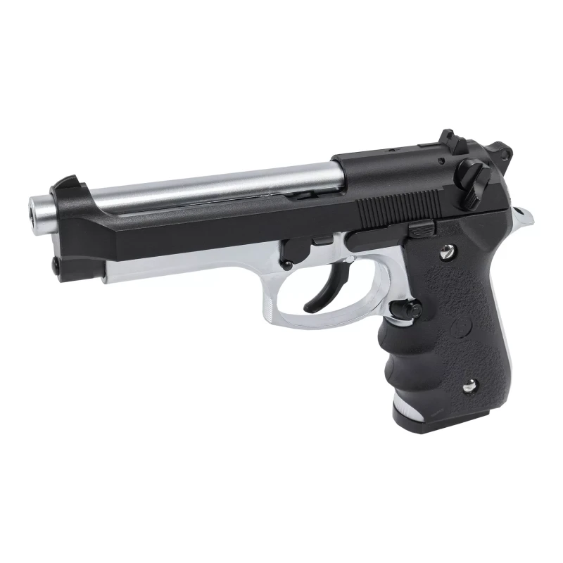 BERETTA M9 GBB - BLACK /SILVER - SLONG - immagine 7