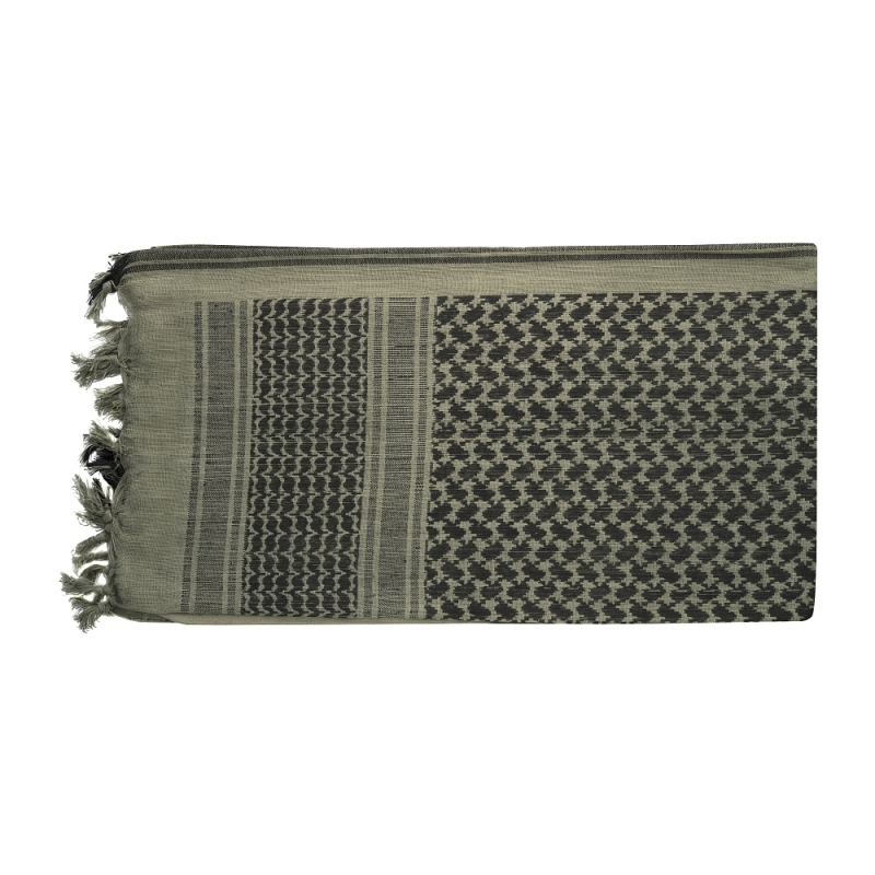 SHEMAG IN COTONE - FOLIAGE GREEN/NERO - M-TAC - immagine 3