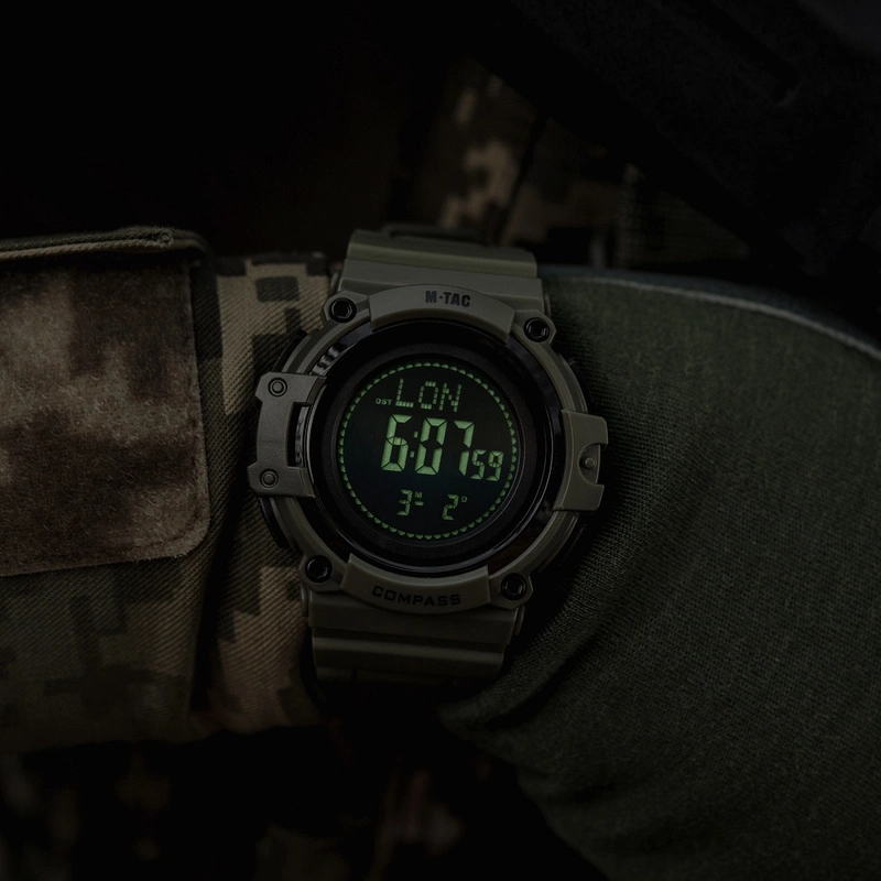 OROLOGIO TATTICO CON BUSSOLA 2095 - OD GREEN - M-TAC - immagine 5