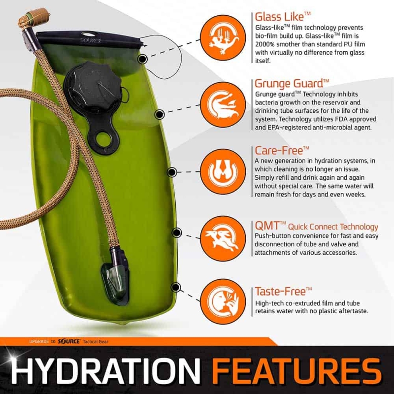 SACCA IDRO WXP 3L MILITARY BLADDER - COYOTE - SOURCE - immagine 3