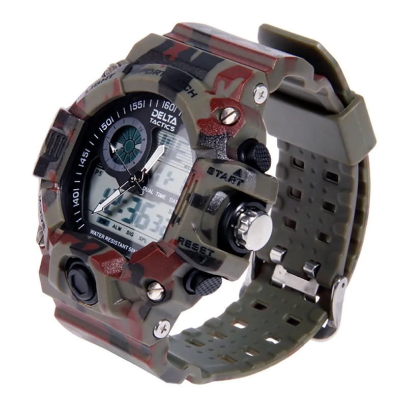 OROLOGIO TATTICO ANALOGICO/DIGITALE W002 - CAMO - DELTA TACTICS - immagine 2