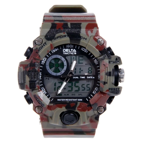 OROLOGIO TATTICO ANALOGICO DIGITALE W002 - CAMO - DELTA TACTICS
