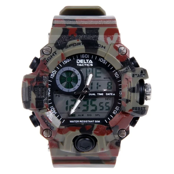 OROLOGIO TATTICO ANALOGICO DIGITALE W002 - CAMO - DELTA TACTICS