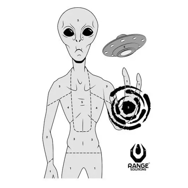 10X BERSAGLI 70X50CM "ALIEN"- RANGE SOLUTIONS