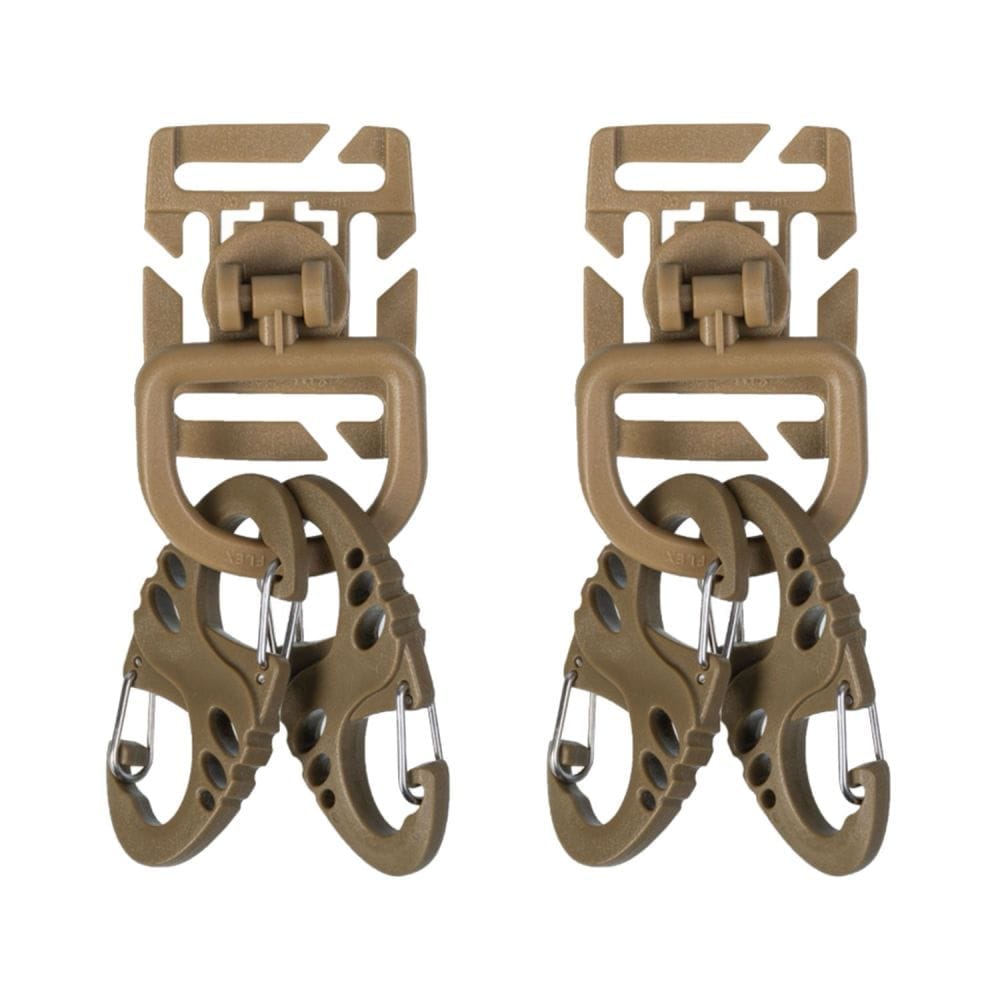 2X KIT MOSCHETTONI S-HOOK PER MOLLE - COYOTE - MIL-TEC