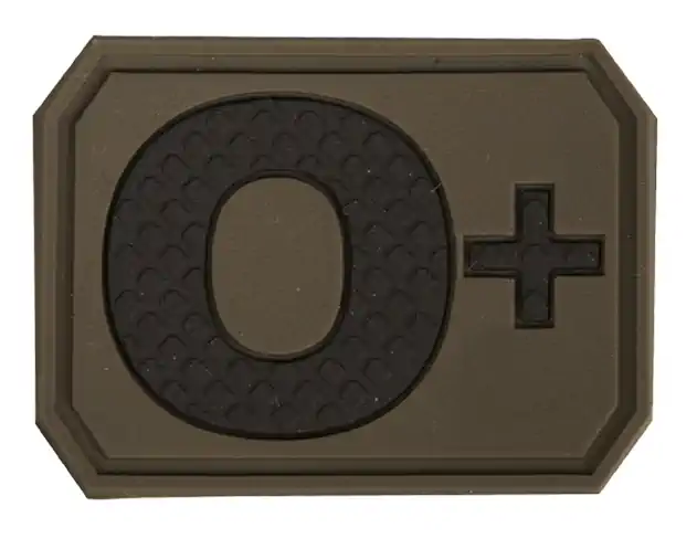 3D BLOOD 0+ PATCH 3D - OD GREEN