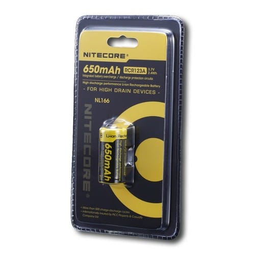BATTERIA LI-ON 3,7V CR123 RICARICABILE - NITECORE - immagine 2