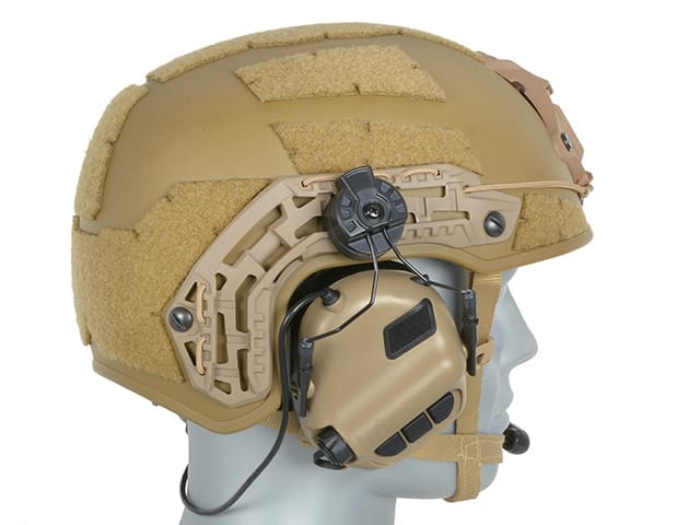CUFFIE TATTICHE M32H PER ELMETTO - COYOTE - EARMOR