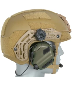 CUFFIE TATTICHE M32H PER ELMETTO - FOLIAGE GREEN - EARMOR