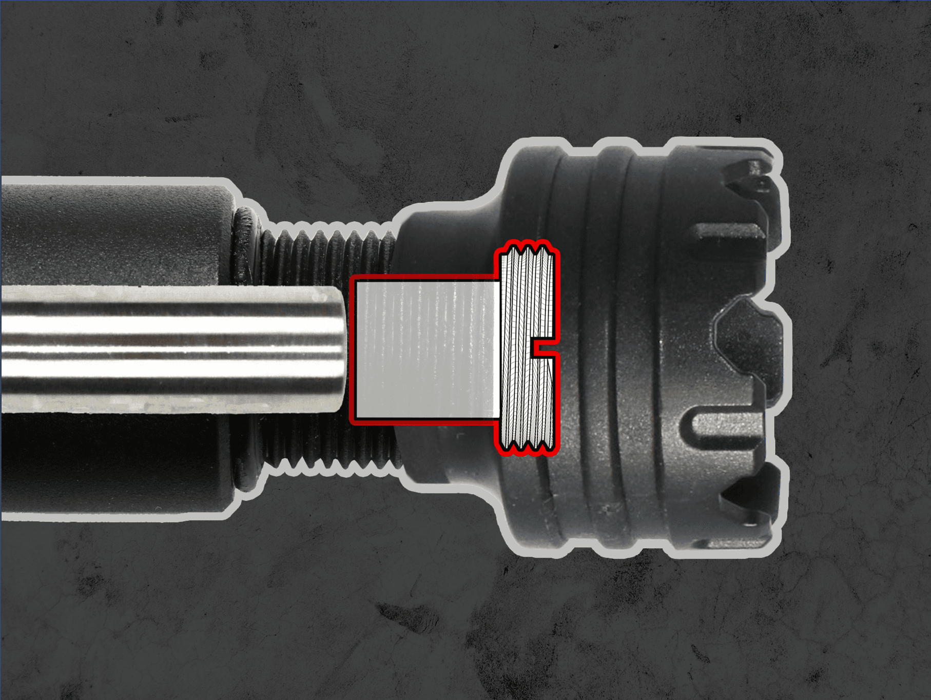 STABILIZZATORE CANNA INTERNA PER ARP 9 & ARP 556 - G&G - immagine 2
