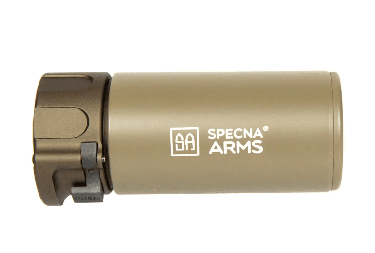 MTU FIRE V2 - MINI SILENZIATORE TRACCIANTE CON FIAMMA 3D - TAN - SPECNA ARMS - immagine 3
