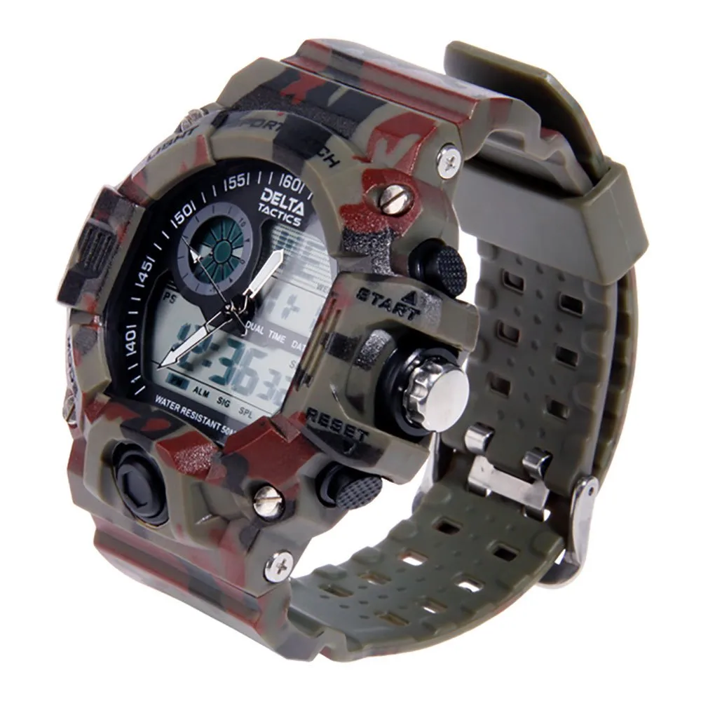 OROLOGIO TATTICO ANALOGICO/DIGITALE W002 - CAMO - DELTA TACTICS - immagine 2