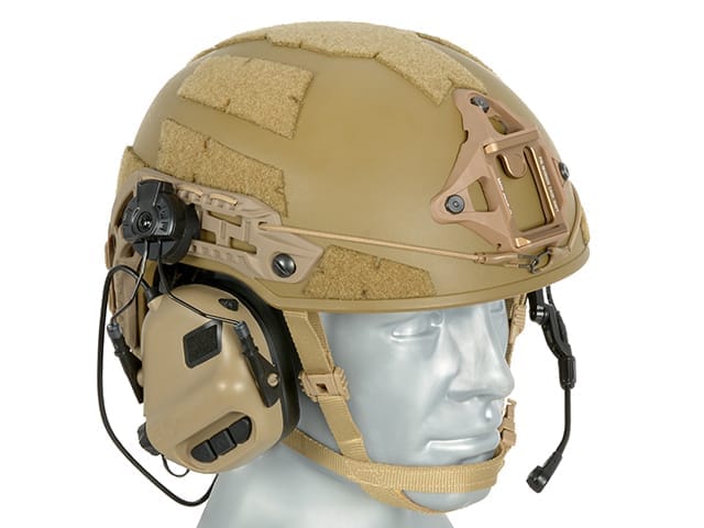CUFFIE TATTICHE M32H PER ELMETTO - COYOTE - EARMOR - immagine 4
