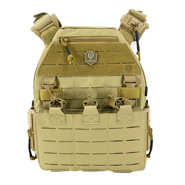 TATTICO PLATE CARRIER MQR - TAN - CONQUER TACTICAL