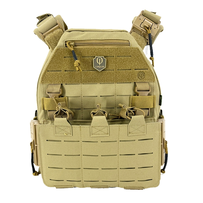 TATTICO PLATE CARRIER MQR - TAN - CONQUER TACTICAL