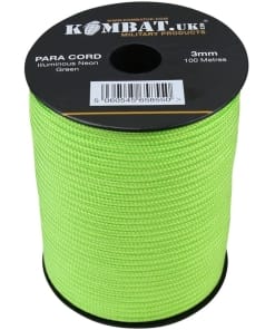 BOBINA PARACORD 100 METRI - NEON GREEN - KOMBAT