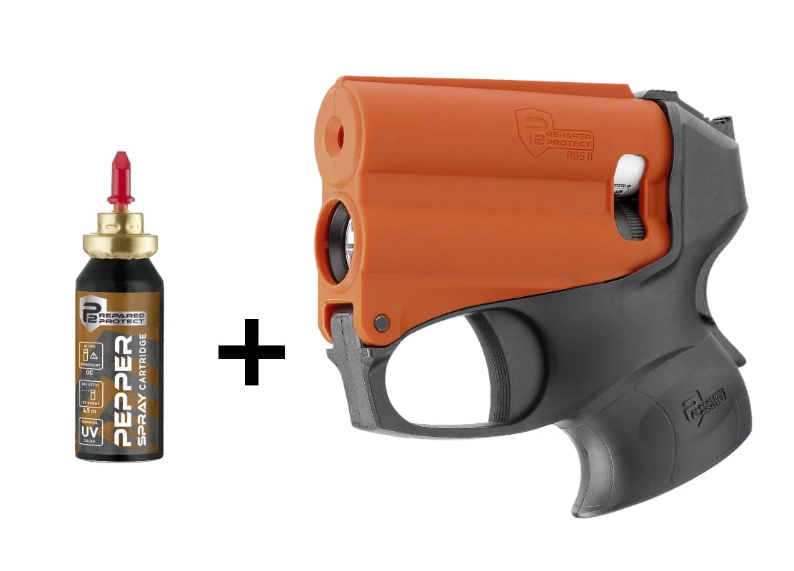 Pistola spray al peperoncino P2P PGS II Umarex nero e rosso per difesa personale