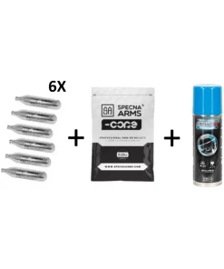 Special Pack pistole a co2 softair con bombolette Umarex e pallini Specna Arms