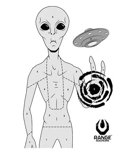 10X BERSAGLI 70X50CM "ALIEN"- RANGE SOLUTIONS