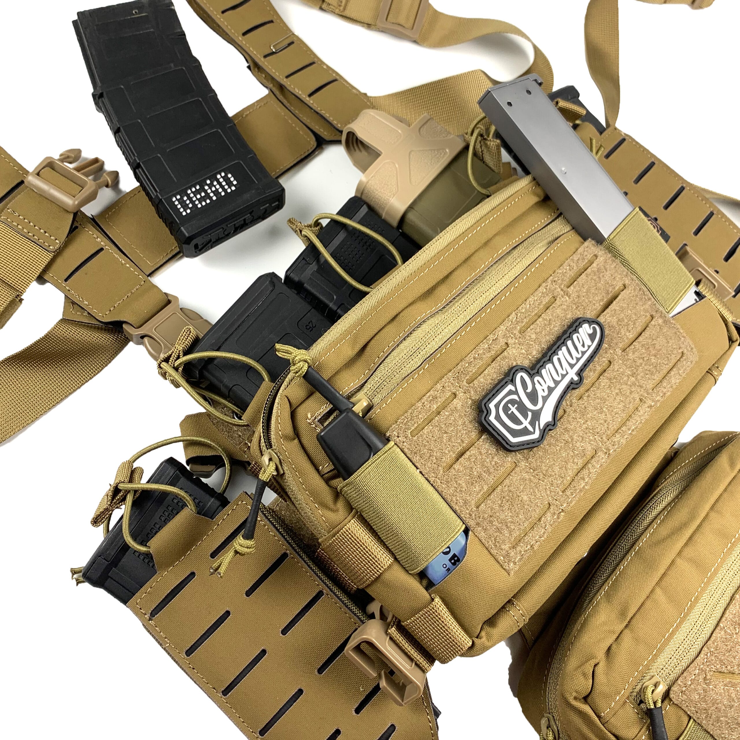 TITAN CHEST RIG - COYOTE BROWN - CONQUER TACTICAL GEAR - immagine 4
