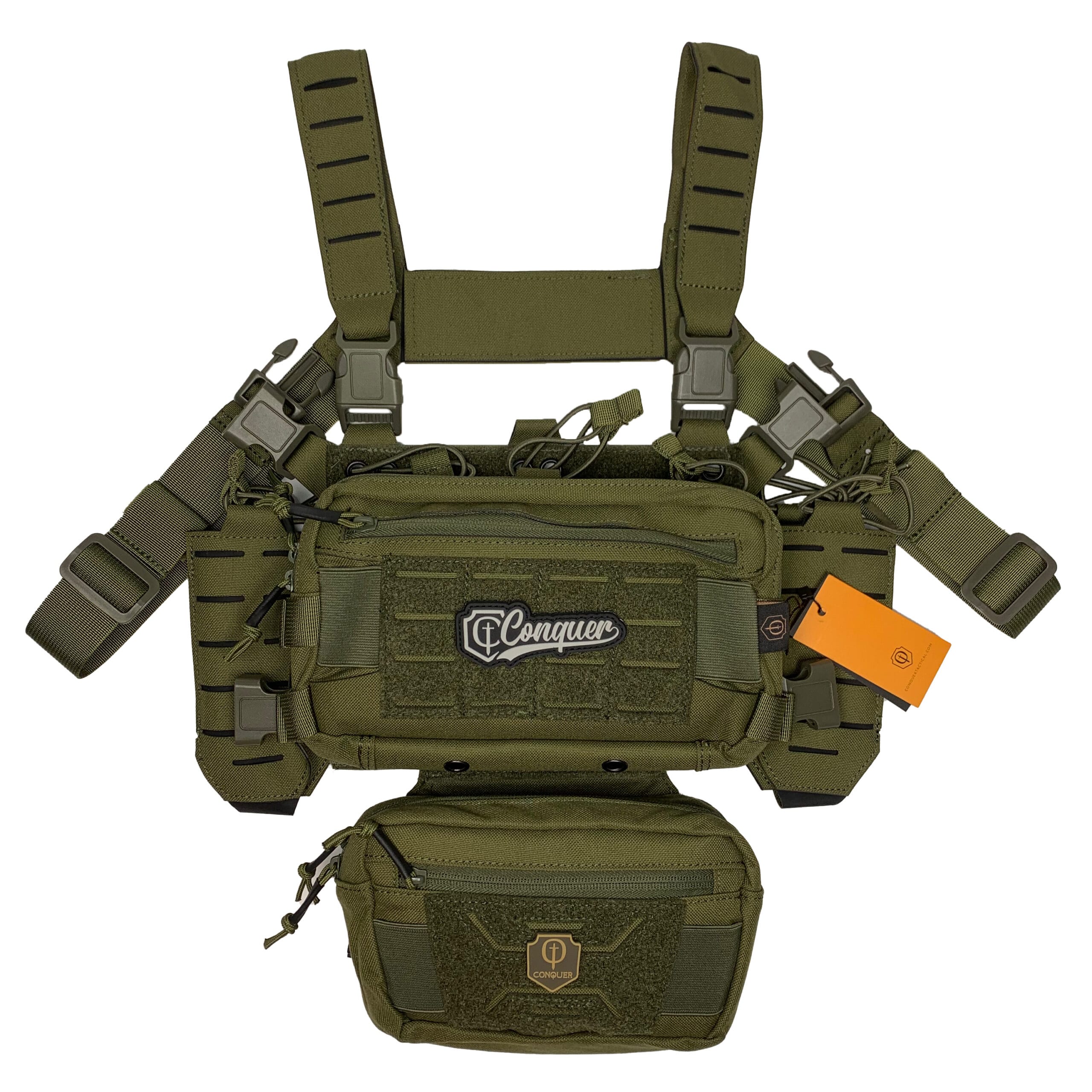 TITAN CHEST RIG - OD GREEN - CONQUER TACTICAL GEAR
