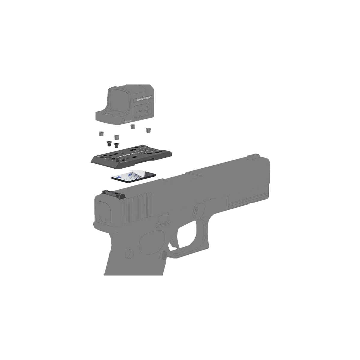 GLOCK ADAPTER 4-IN-1 MOJ /GIN/RTS /TEK /DOCTER /MGT/RMS - VECTOR OPTICS - immagine 8