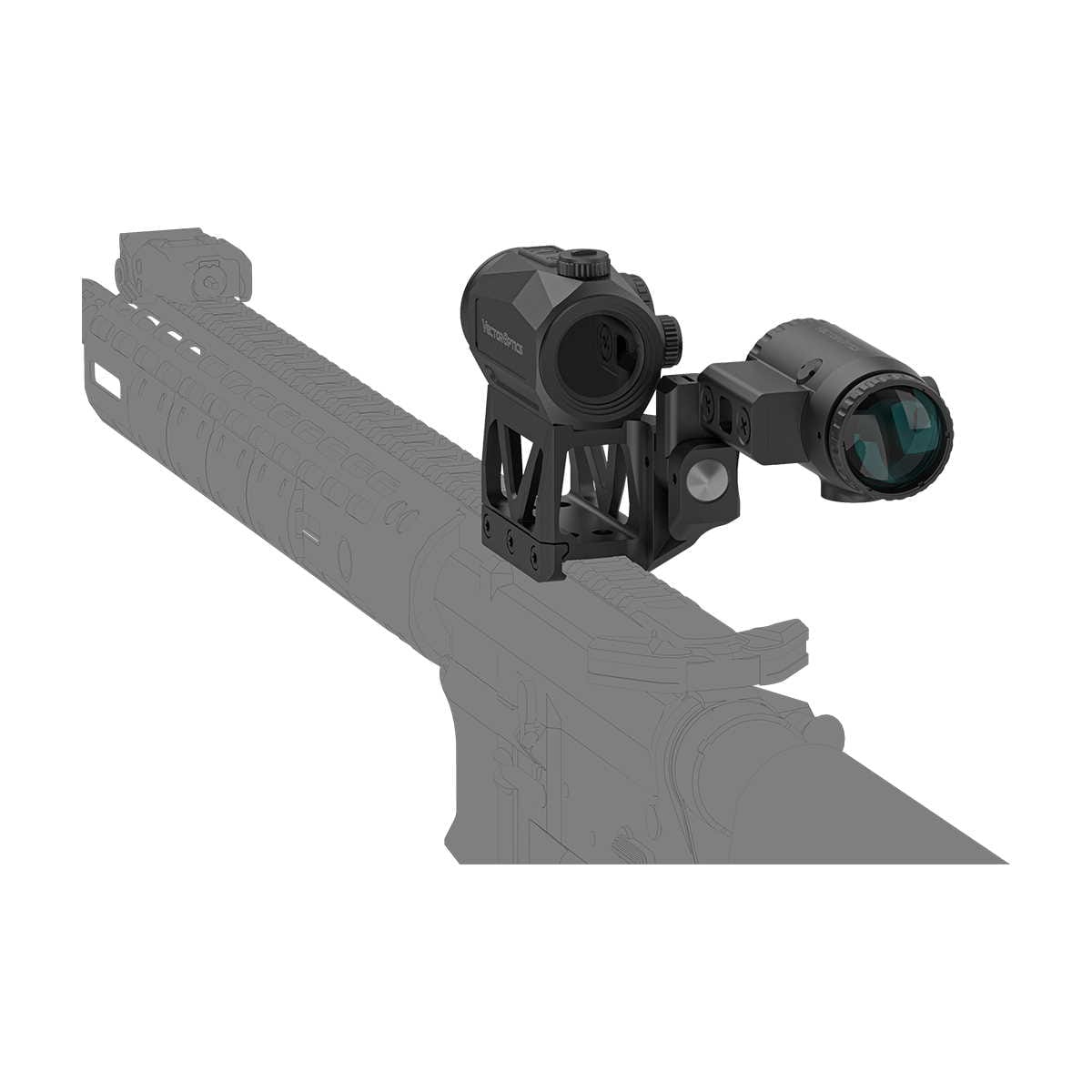 SCRAPPER 1x25 MRT RED DOT+PARAGON 3x MAGNIFIER CON ONE PIECE MOUNT - VECTOR OPTICS - immagine 12