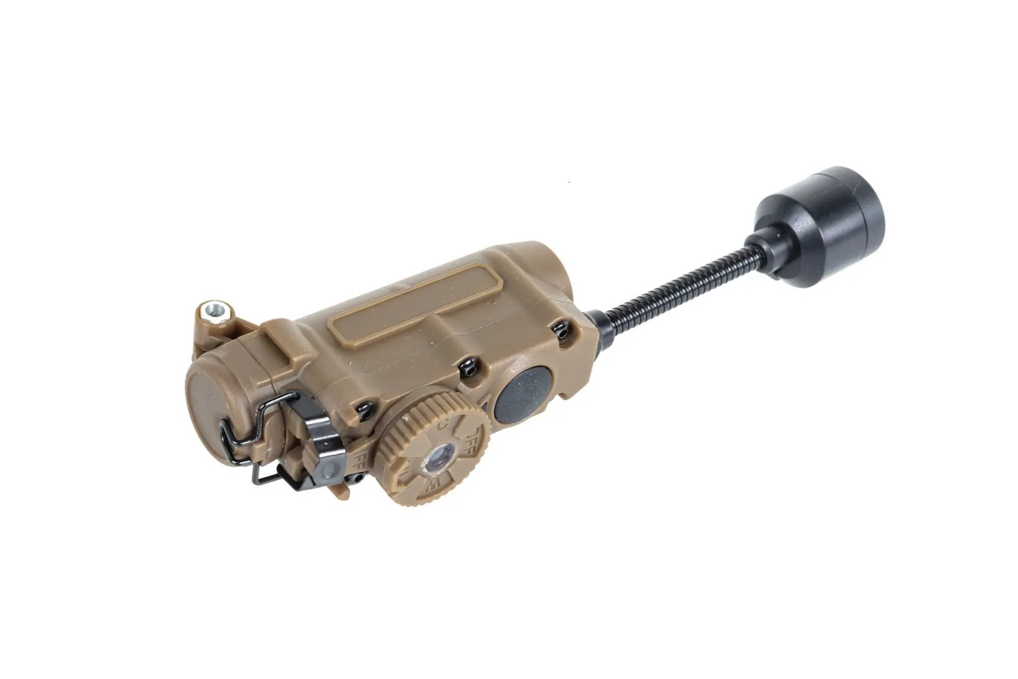 LUCE TATTICA LT-11 PER ELMETTO E PASSANTI MOLLE - TAN - WOSPORT - immagine 2