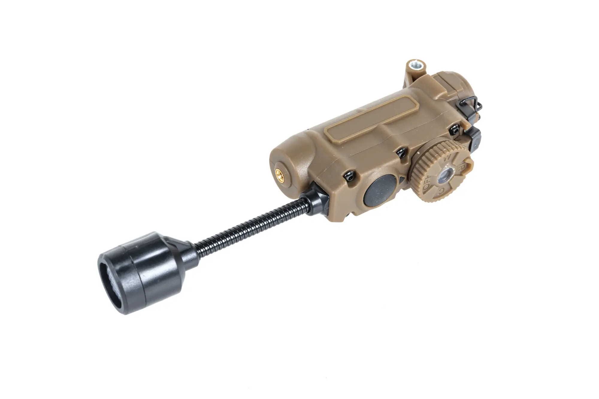 LUCE TATTICA LT-11 PER ELMETTO E PASSANTI MOLLE - TAN - WOSPORT