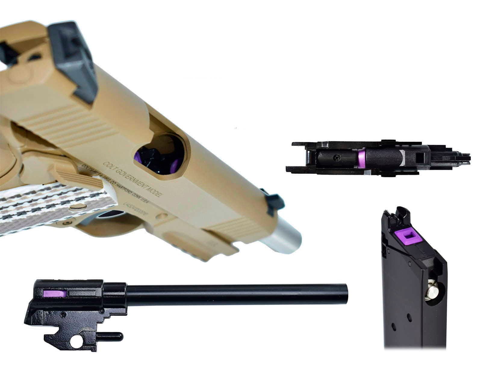 COLT 1911 M45A1 GBB - FDE - ARMY ARMAMENT - immagine 5