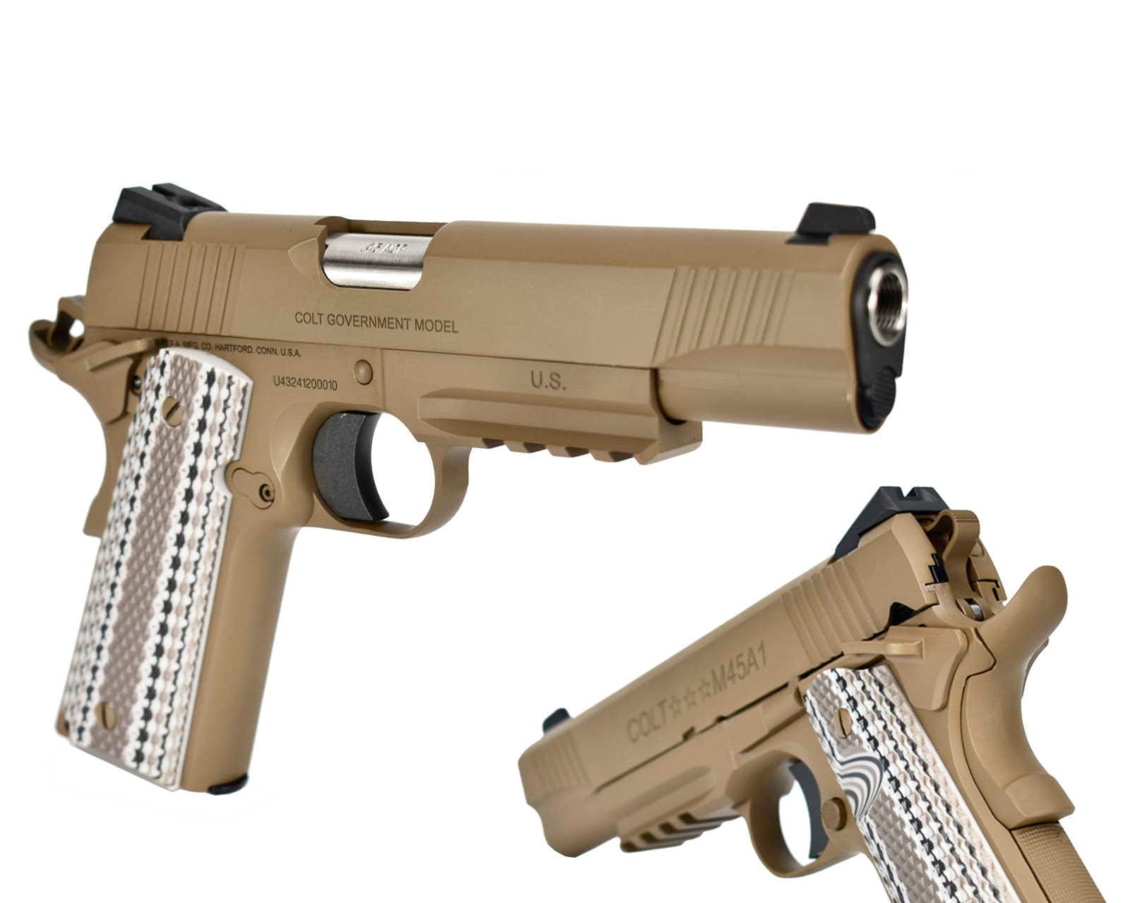 COLT 1911 M45A1 GBB - FDE - ARMY ARMAMENT - immagine 3