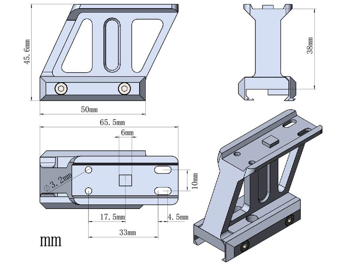 RIALZO PER RED DOT DA 1.5" - VECTOR OPTICS - immagine 5