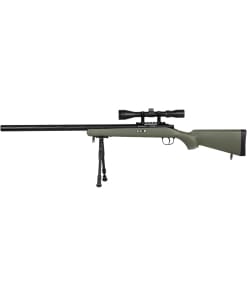 Sniper Rifle SA-S12 EDGE Specna Arms OD Green con ottica e bipiede, fucile di precisione per softair.