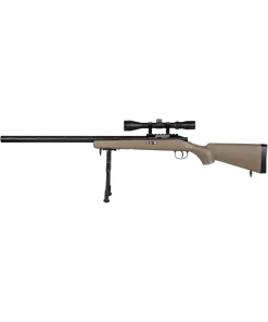 Sniper Rifle SA-S12 EDGE Specna Arms TAN con ottica e bipiede, fucile di precisione per softair.