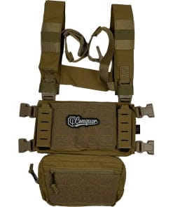 Core Chest Rig Conquer Coyote gilet tattico softair frontale