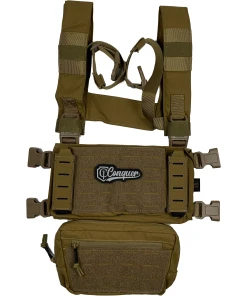Core Chest Rig Conquer Coyote gilet tattico softair frontale