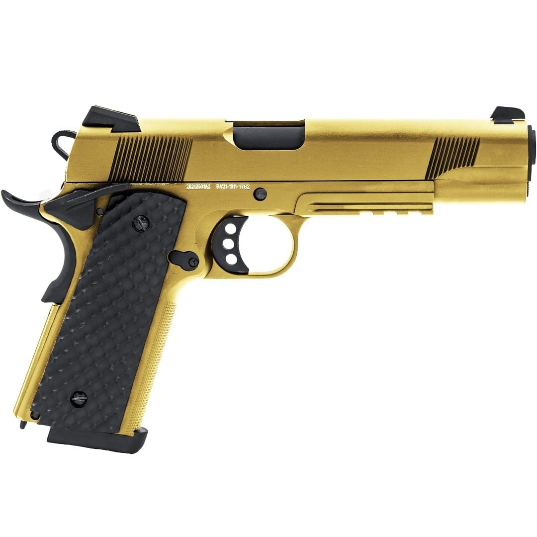 1911 MEU RAILED GBB - GOLD - RAVEN - immagine 3