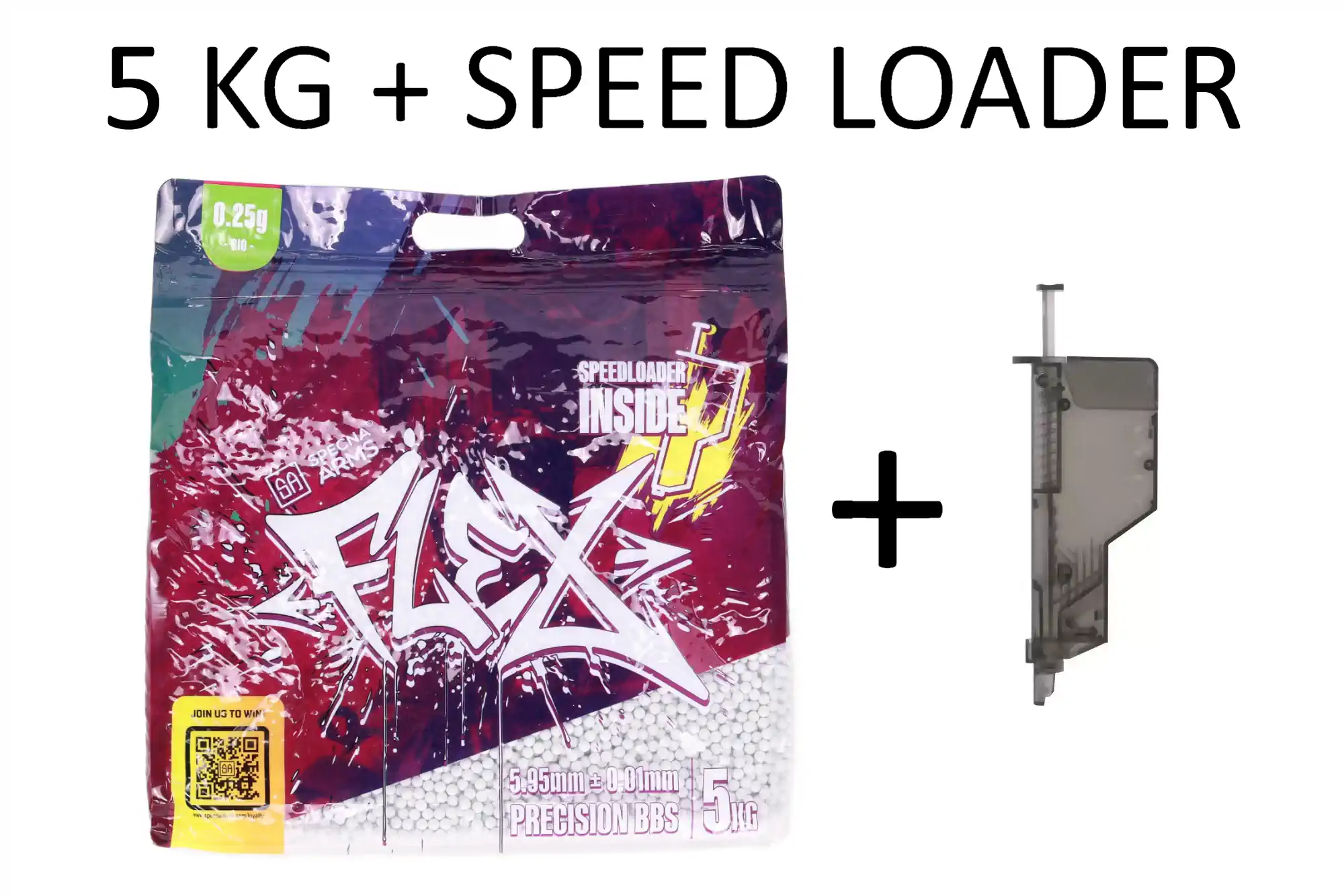 pallini bio 0,25 gr flex box 5 kg specna arms con speedloader
