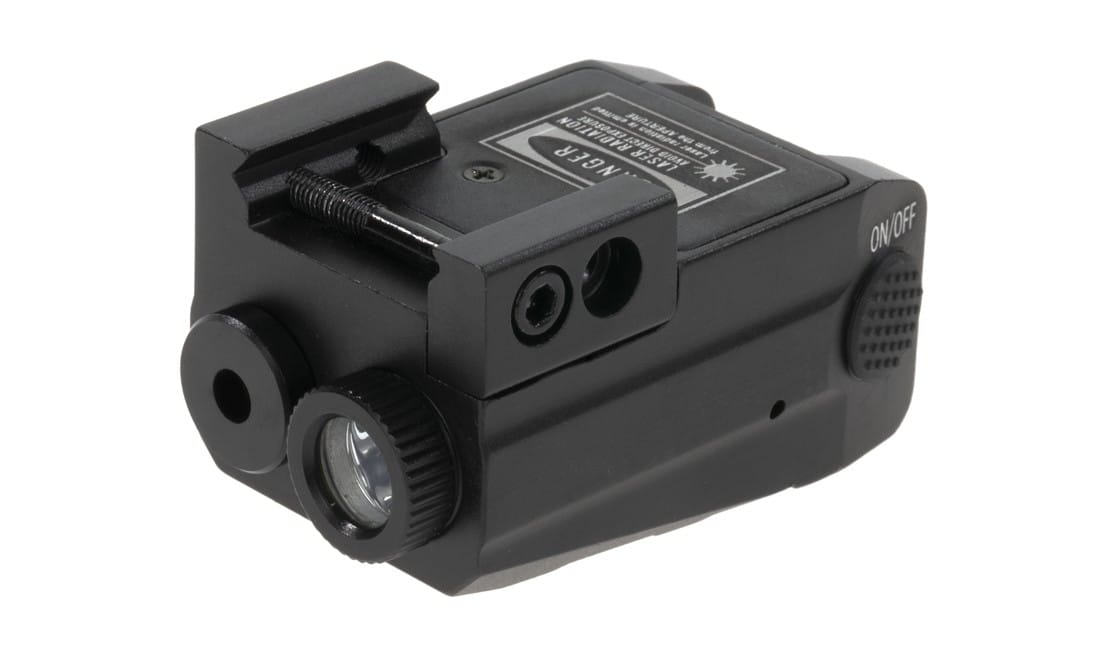 Torcia con laser verde L2 Duel Code montata su slitta per replica softair