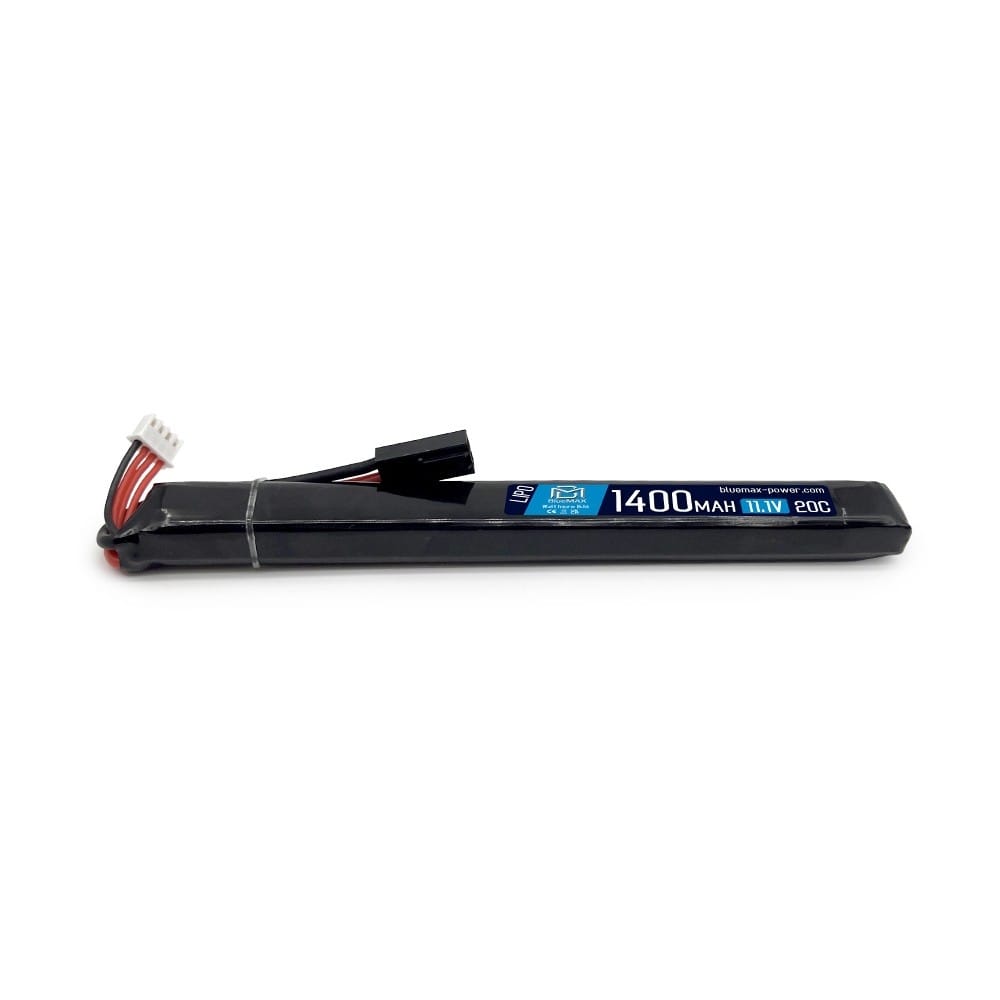 Batteria LiPo 11,1V 1400mAh Bluemax Power con connettore mini tamiya per fucili softair AEG