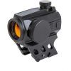Foto del mirino red dot glide specna arms per softair. L'immagine mostra l'ottica di puntamento in alluminio con il montaggio alto QD installato e il montaggio basso secondario incluso nella confezione, disponibile su Gunshot.it. Red dot glide specna arms con attacco alto QD e basso per softair