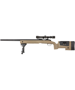 Sniper Rifle SA-S02 CORE Tan Specna Arms con ottica e bipiede per softair